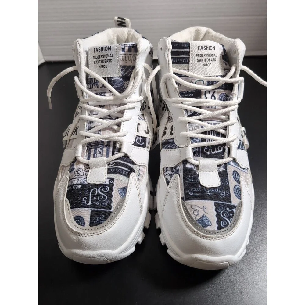 FASHION SPORTS PROFESSIONAL SKATEBOARD SHOES MEN'S SIZE 10.5 (44) WHITE  NWOT
